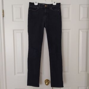 High Waist Dark Denim Skinny Slim Fit Jeans